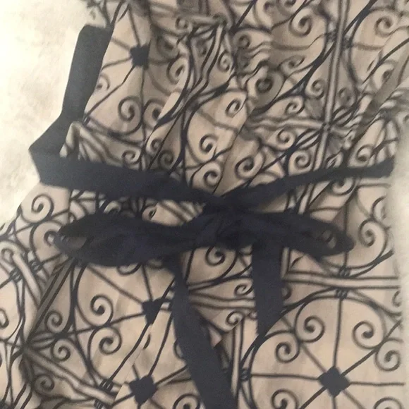 Elegant Navy blue and Tan Jumpsuit - Picture 3 of 7